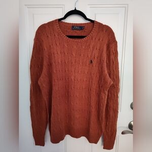 Ralph Lauren Orange Cable Knit Sweater